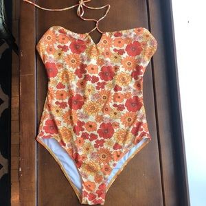 Geode Flower printed one piece swimsuit. Size medium